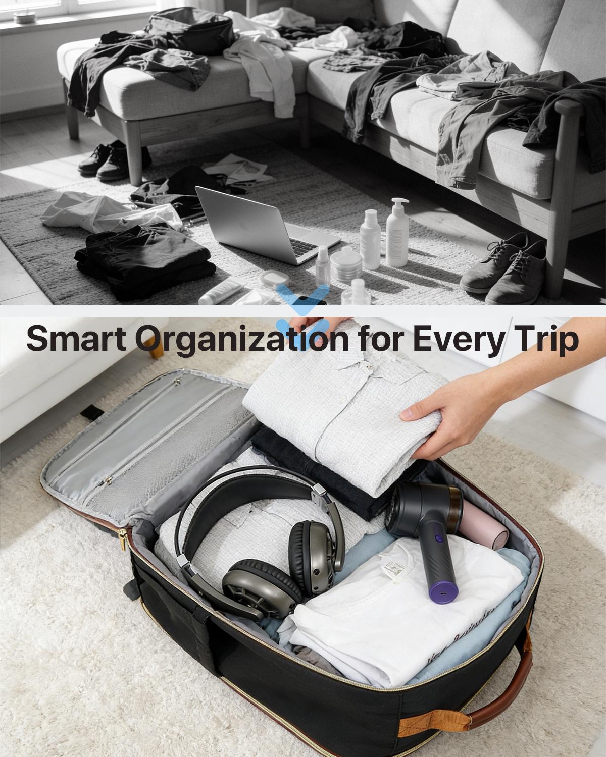 Lefame 40L Airport Backpack, Water-Resistant Personal Item Travel Bag for 3 to 7 Day Trips, TSA-Friendly Wide-Open Luggage with 180-Degree Opening, Padded 17-Inch Laptop Compartment and 3 Packing Cubes, Backpack For Laptop, Carry On Luggage, Padded Laptop