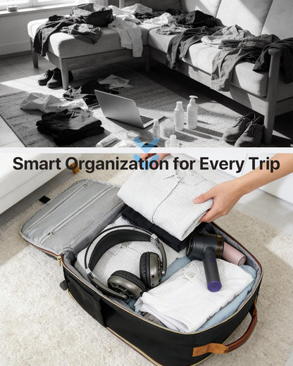 Lefame 40L Airport Backpack, Water-Resistant Personal Item Travel Bag for 3 to 7 Day Trips, TSA-Friendly Wide-Open Luggage with 180-Degree Opening, Padded 17-Inch Laptop Compartment and 3 Packing Cubes, Backpack For Laptop, Carry On Luggage, Padded Laptop