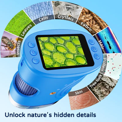 【2027 Upgrade】SEEKID 1000X Handheld Microscope for Kids with 4K 2.0" Screen, Photo & Video Camera, Rechargeable and Portable, a Fun STEM Gift & Birthday Present for Ages 3+,back to school