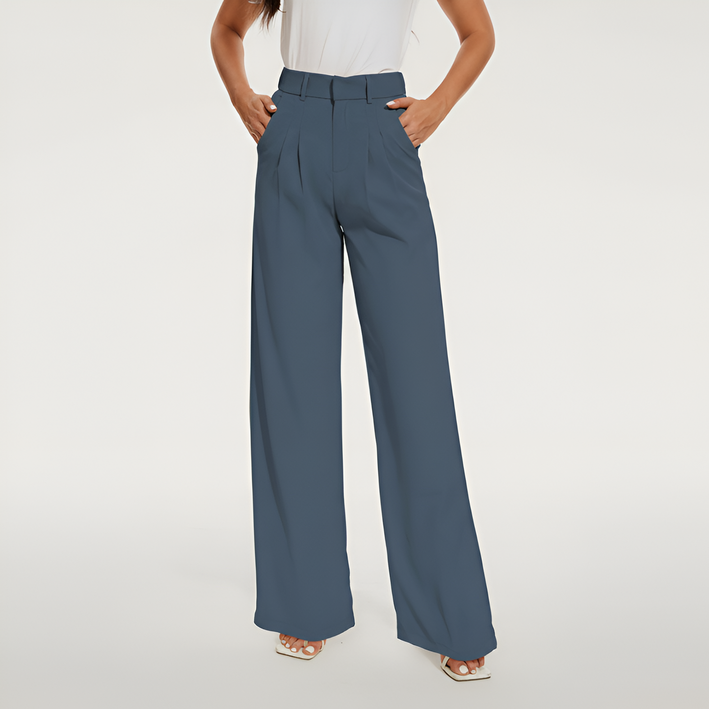 Pleated Front Tailored Full Length Pants