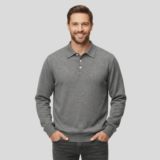 Classic Cashmere Lapel Polo T Shirt