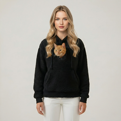 Kangaroo Style Pet Carrying Hoodie With Front Pocket