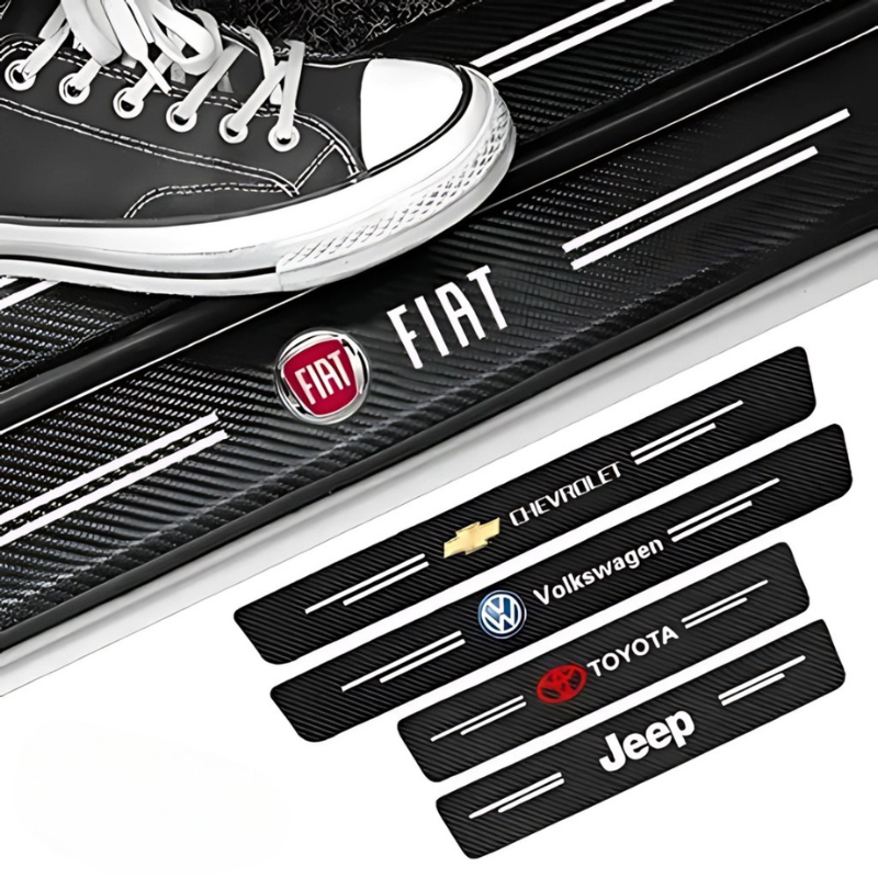 4 Pack Door Sill Protector With Carbon Film Anti Scratch-Car Door Sills | SLIMG:7057174998935414156