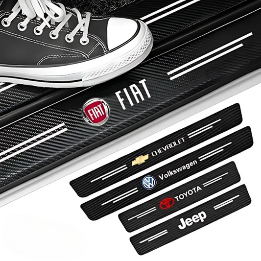 4 Pack Door Sill Protector With Carbon Film Anti Scratch-Car Door Sills | SLIMG:7057174998935414156
