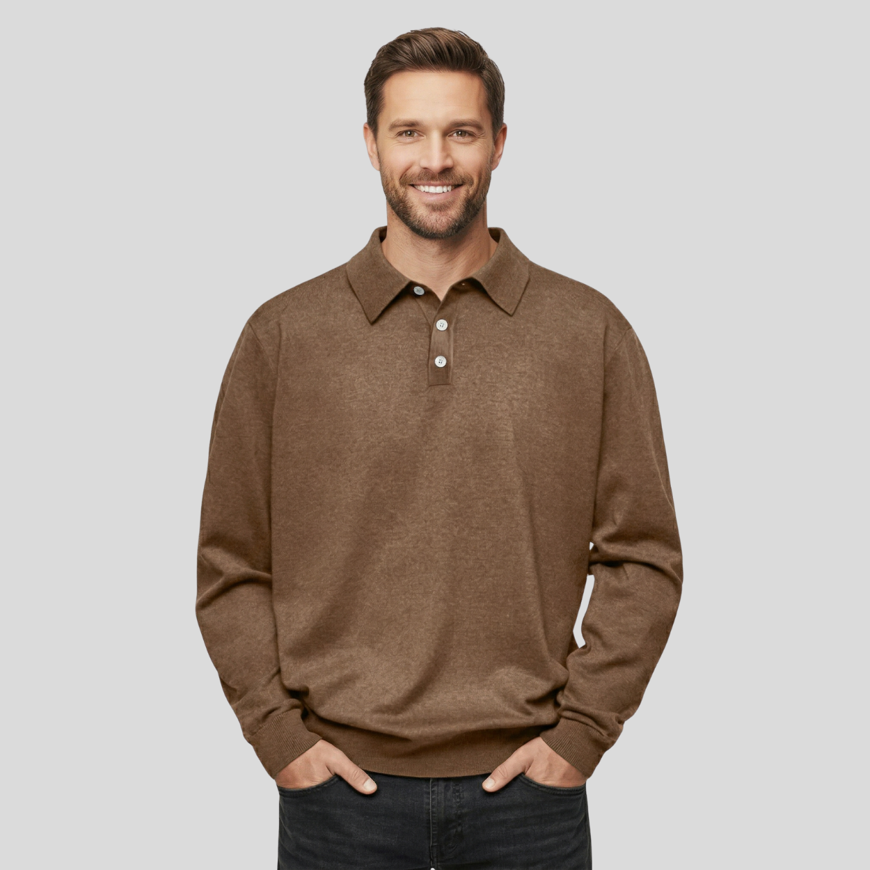 Classic Cashmere Lapel Polo T Shirt