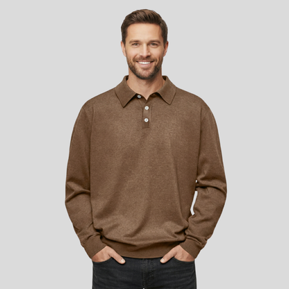 Classic Cashmere Lapel Polo T Shirt