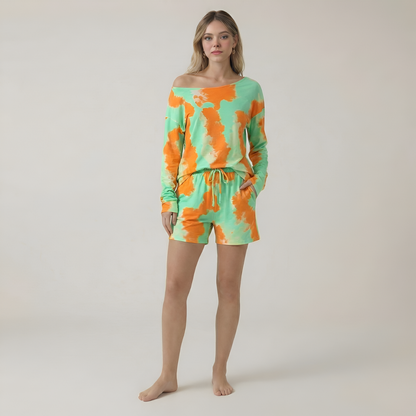 Two Piece Nightwear Pajama Set For Women