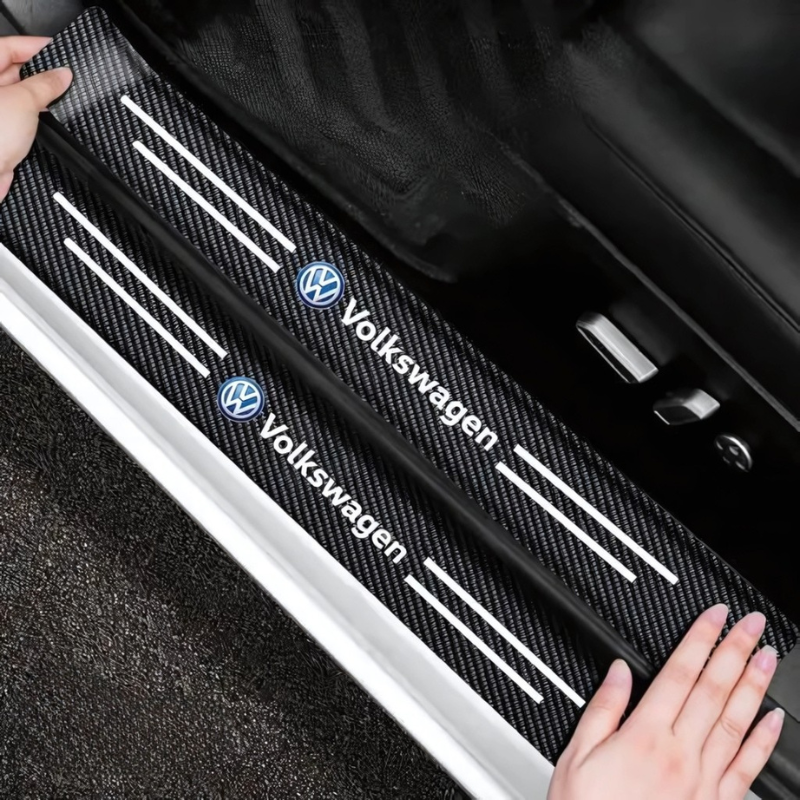 4 Pack Door Sill Protector With Carbon Film Anti Scratch-Car Door Sills | SLIMG:7057174998935414157