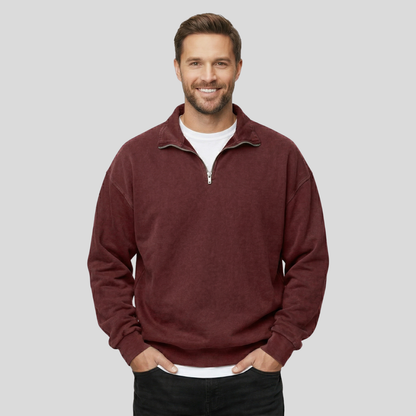 Classic Half Zip Collar Sweatshirt