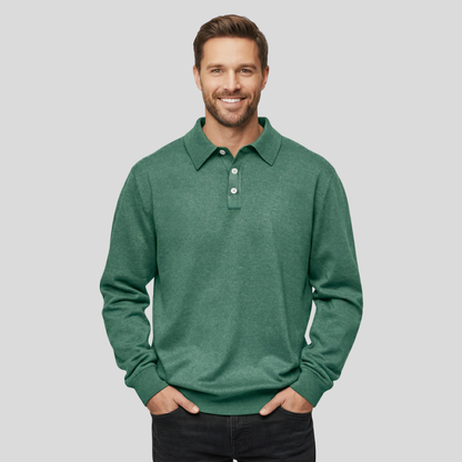 Classic Cashmere Lapel Polo T Shirt