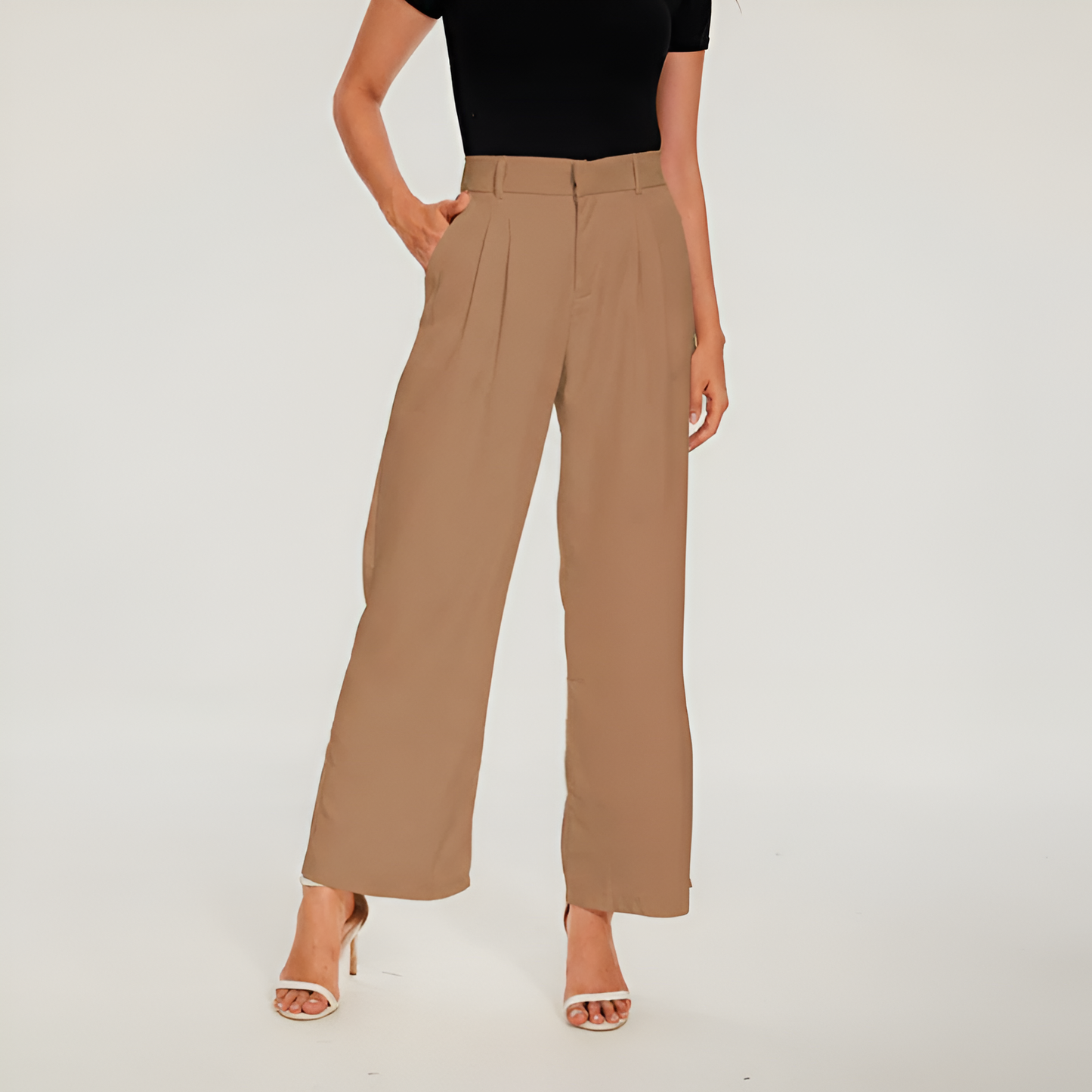Pleated Front Tailored Full Length Pants