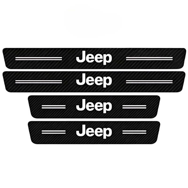 4 Pack Door Sill Protector With Carbon Film Anti Scratch-Car Door Sills | SLIMG:7057174998935414181