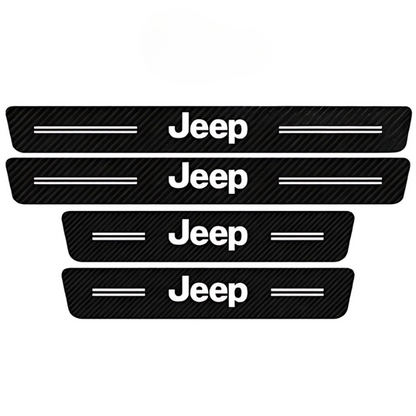 4 Pack Door Sill Protector With Carbon Film Anti Scratch-Car Door Sills | SLIMG:7057174998935414181