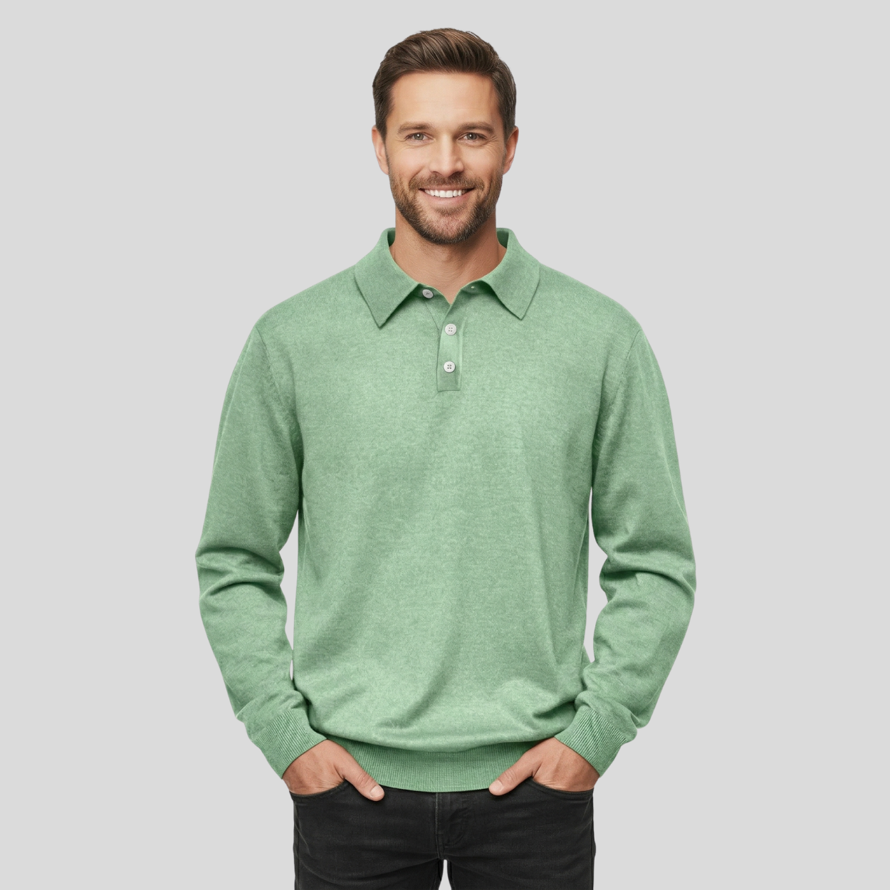 Classic Cashmere Lapel Polo T Shirt