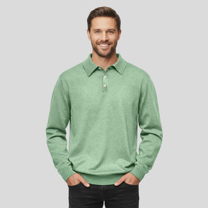 Classic Cashmere Lapel Polo T Shirt
