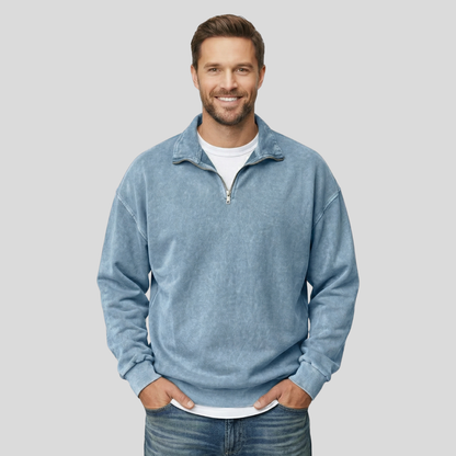 Classic Half Zip Collar Sweatshirt