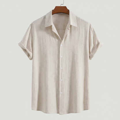 Rayon Linen Blend Button Up Shirt