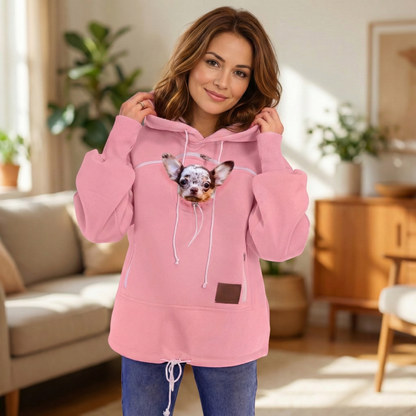 Pet Hoodie Carrier With Front Pocket