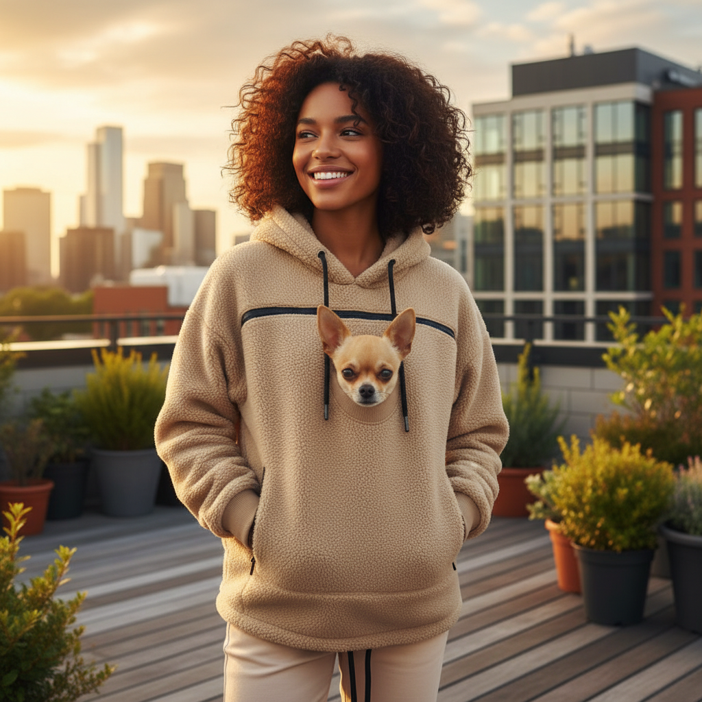 Pet Hoodie Carrier With Front Pocket