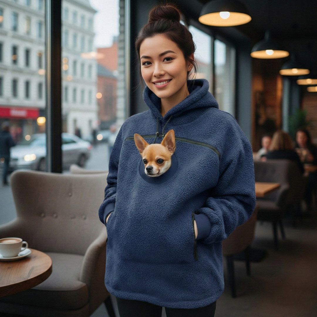 Pet Hoodie Carrier With Front Pocket