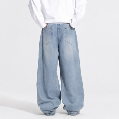 Casual Loose Fit Baggy Denim Jeans For Men