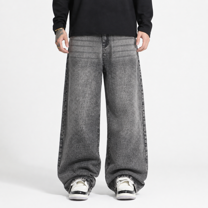 Casual Loose Fit Baggy Denim Jeans For Men