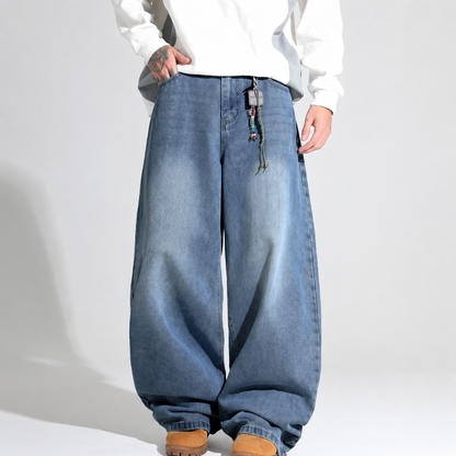 Casual Loose Fit Baggy Denim Jeans For Men