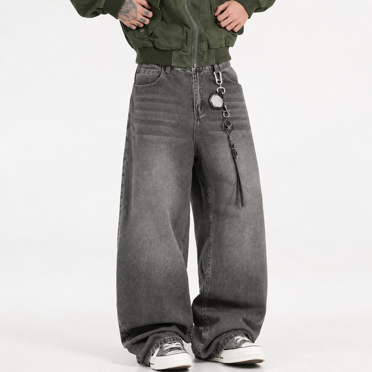 Casual Loose Fit Baggy Denim Jeans For Men