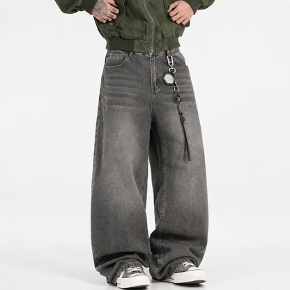 Casual Loose Fit Baggy Denim Jeans For Men