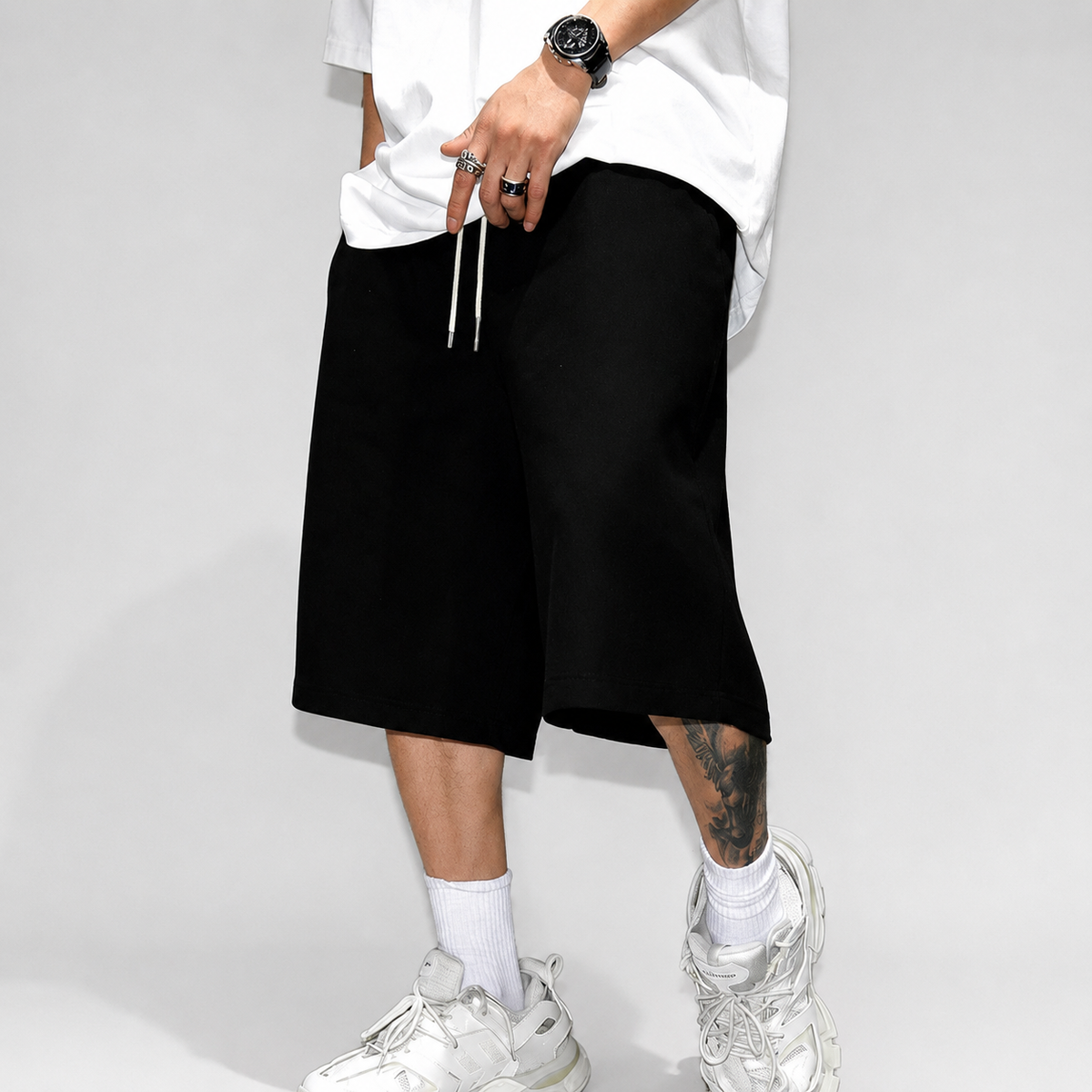 Casual Knit Loose Fit Sports Pants For Men | SLIMG:7679853377790944436