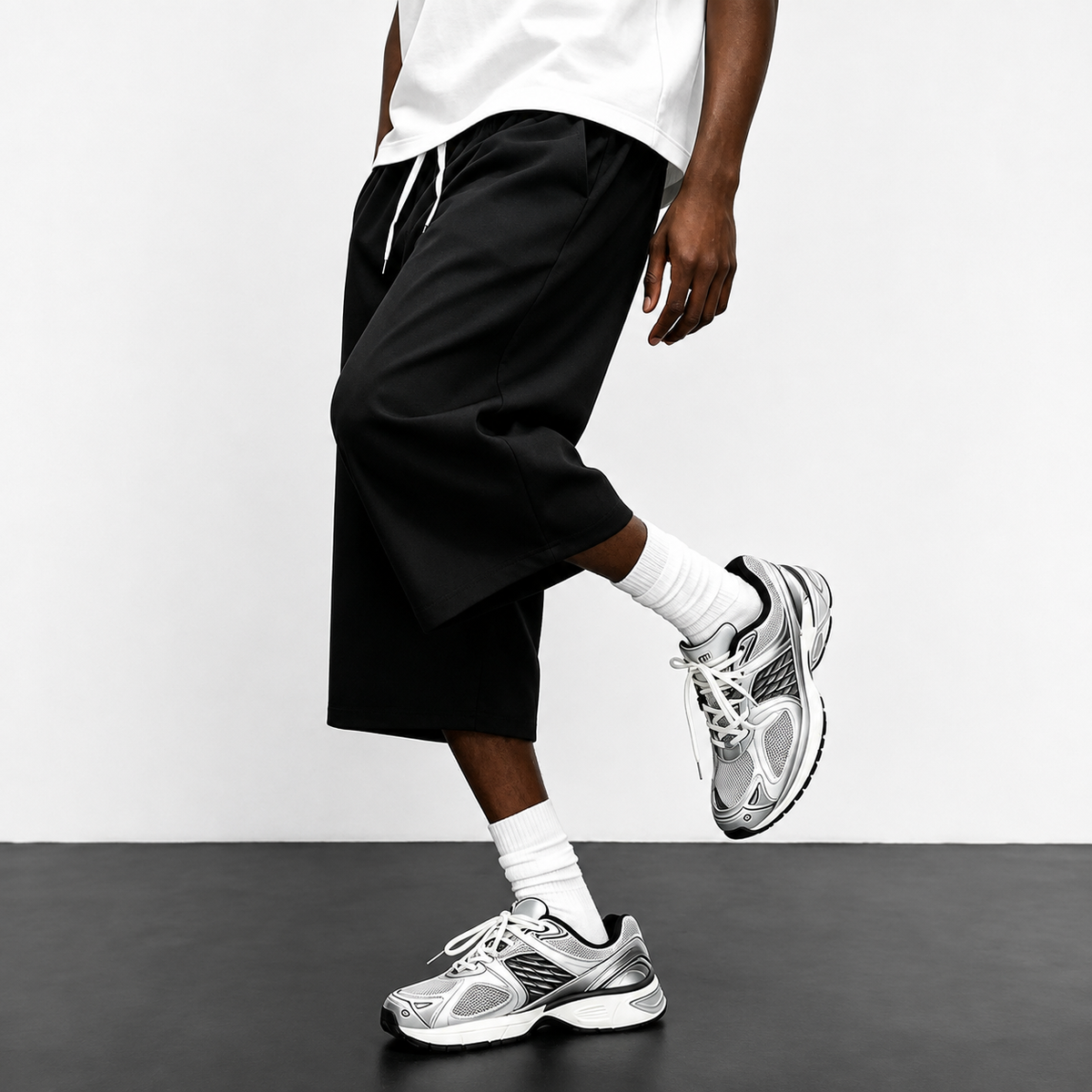 Casual Knit Loose Fit Sports Pants For Men | SLIMG:7679853377790944434