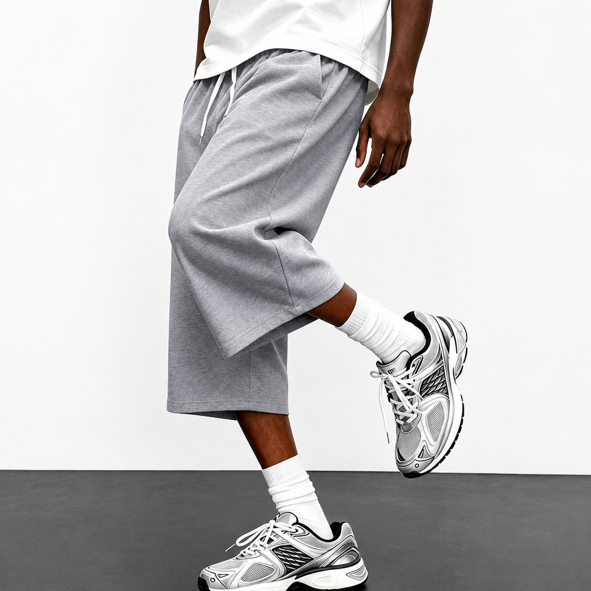 Casual Knit Loose Fit Sports Pants For Men | SLIMG:7679853377790944439