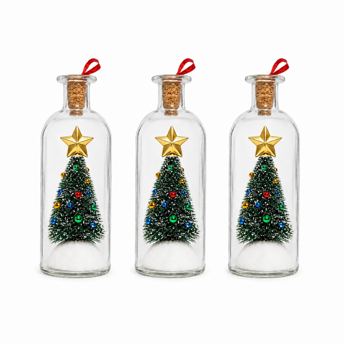Recordable Christmas Message In A Bottle Ornament With Voice Recording Holiday Keepsake