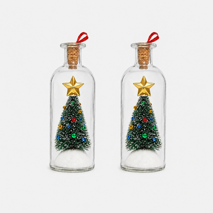 Recordable Christmas Message In A Bottle Ornament With Voice Recording Holiday Keepsake
