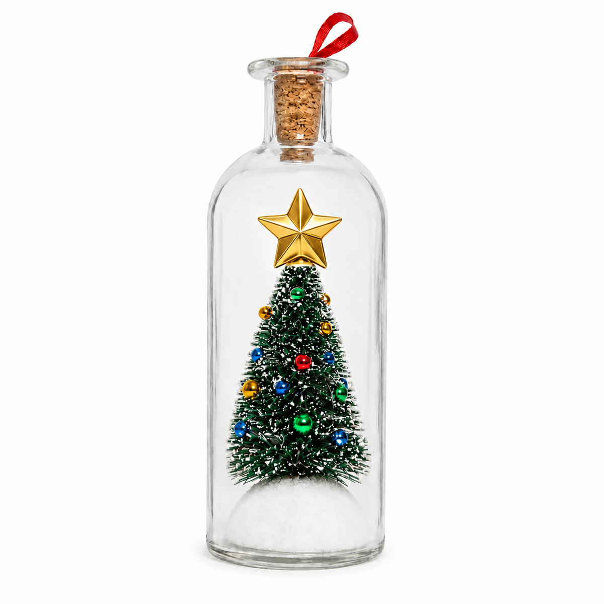 Recordable Christmas Message In A Bottle Ornament With Voice Recording Holiday Keepsake