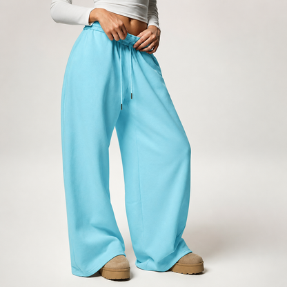 Thermal Lined Thick Versatile Loose Wide Sweatpants