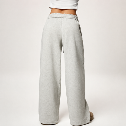 Thermal Lined Thick Versatile Loose Wide Sweatpants