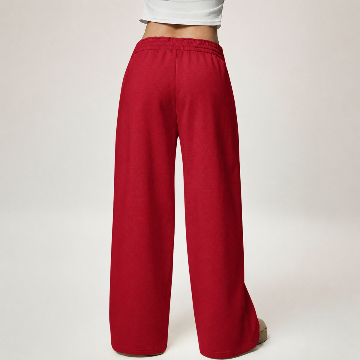 Thermal Lined Thick Versatile Loose Wide Sweatpants