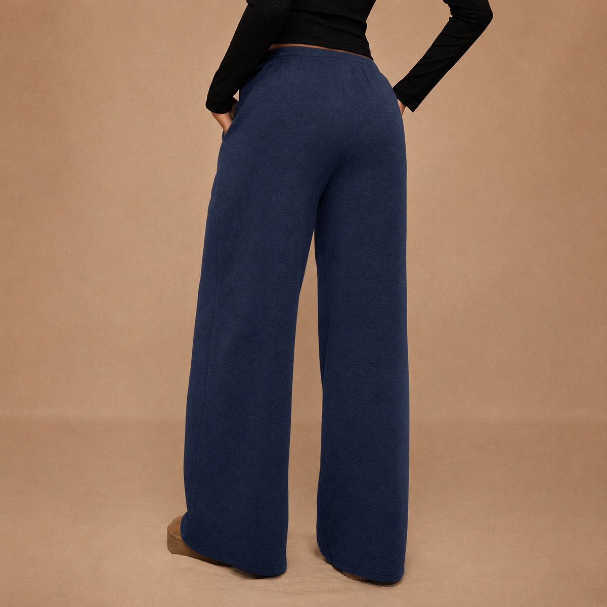 Thermal Lined Thick Versatile Loose Wide Sweatpants