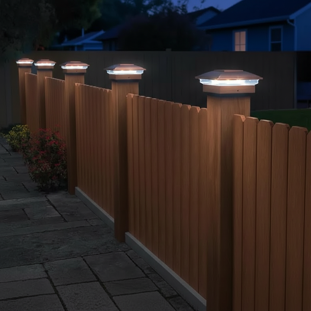 Dual Mode Waterproof Solar Post Cap Lights For Outdoor Fence | SLIMG:7458168873776325097