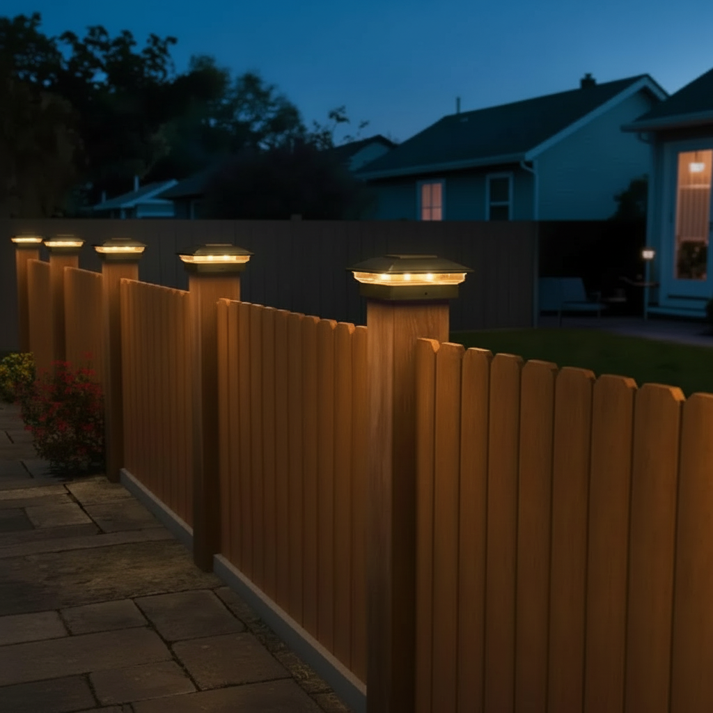 Dual Mode Waterproof Solar Post Cap Lights For Outdoor Fence | SLIMG:7458177586805351801