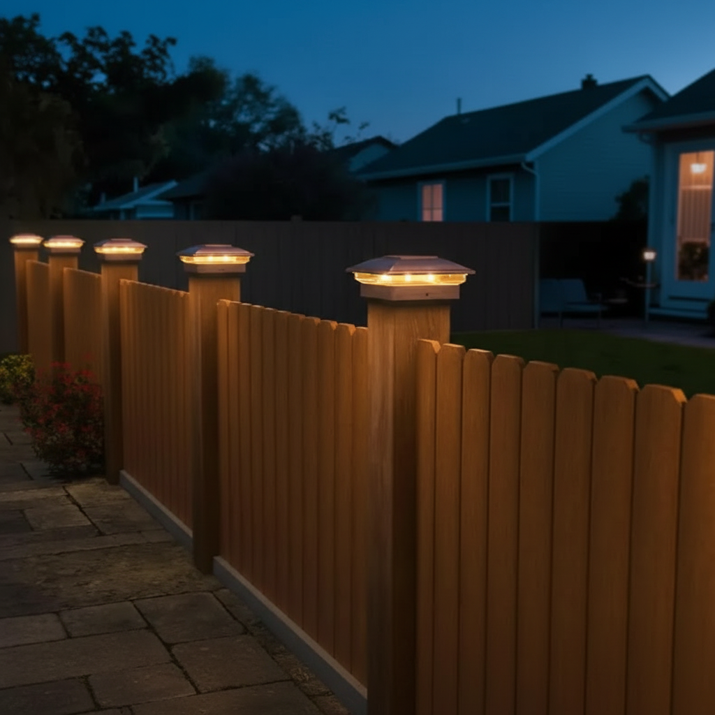 Dual Mode Waterproof Solar Post Cap Lights For Outdoor Fence | SLIMG:7458177587493216851