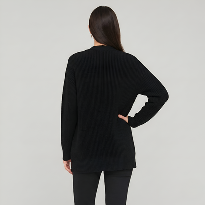 Soft Knit Cashmere Cocoon Front Button Cardigan