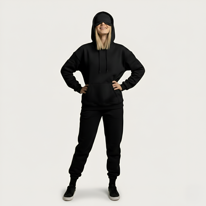 Travel Hoodie With Built In Sleeping Mask