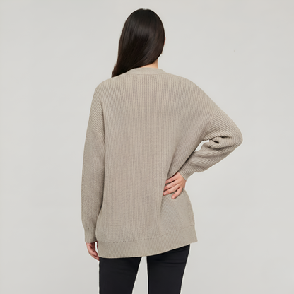 Soft Knit Cashmere Cocoon Front Button Cardigan
