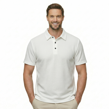 Ice Silk Textured Polo T Shirt