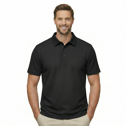 Ice Silk Textured Polo T Shirt