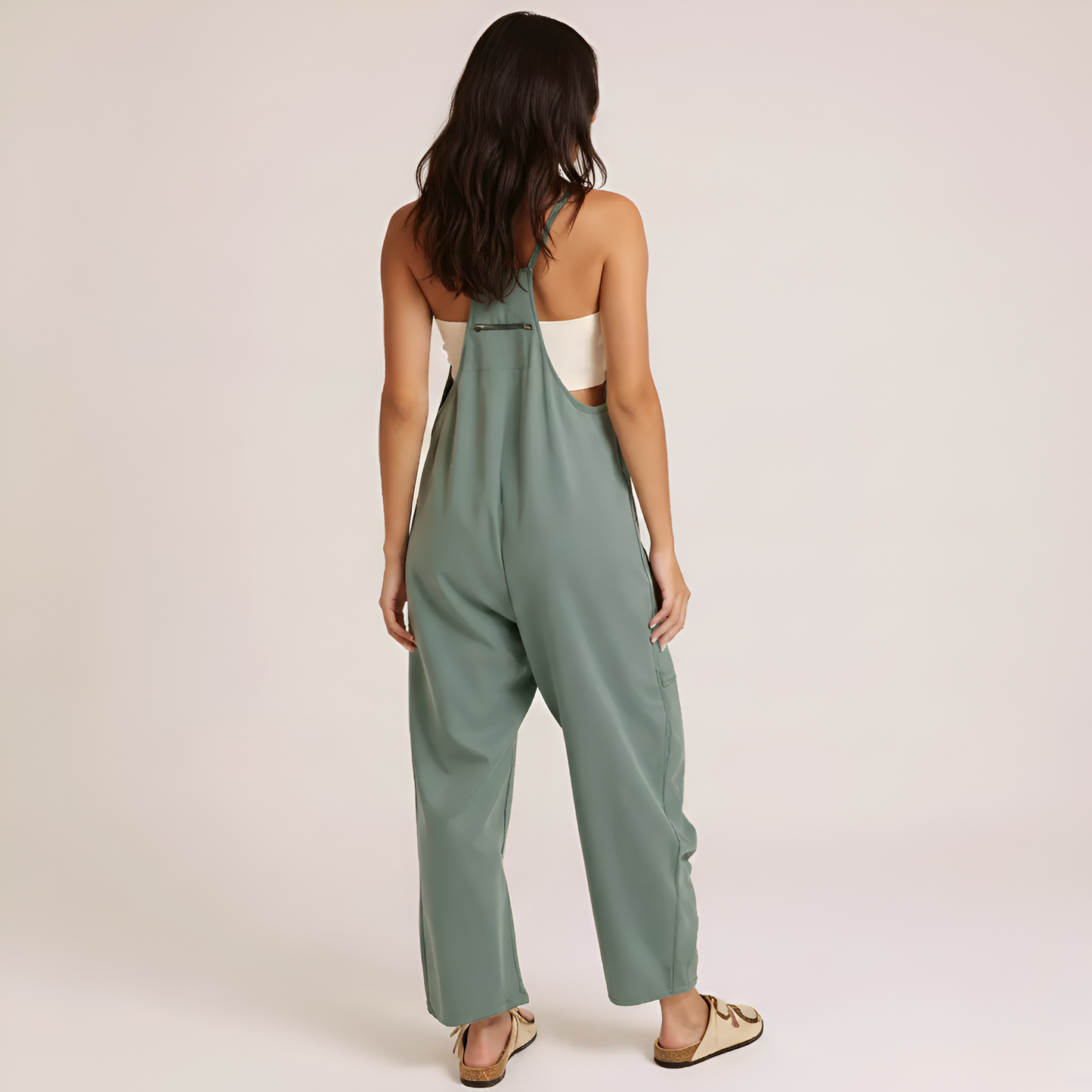 Casual Loose Fit Pocket Jumpsuit