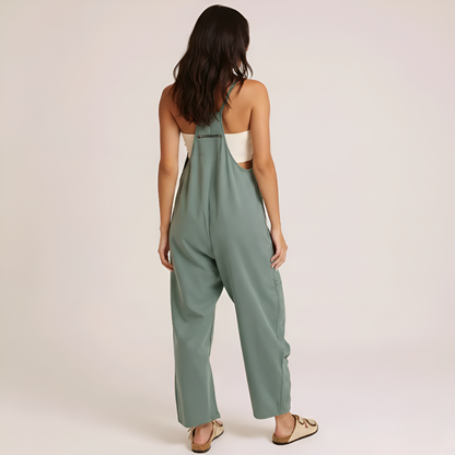 Casual Loose Fit Pocket Jumpsuit