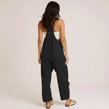Casual Loose Fit Pocket Jumpsuit
